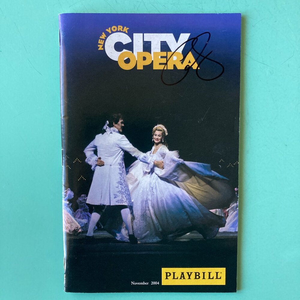 Christopher Sieber (Only) Signed Playbill Cinderella NYC Opera 2004 Eartha Kitt